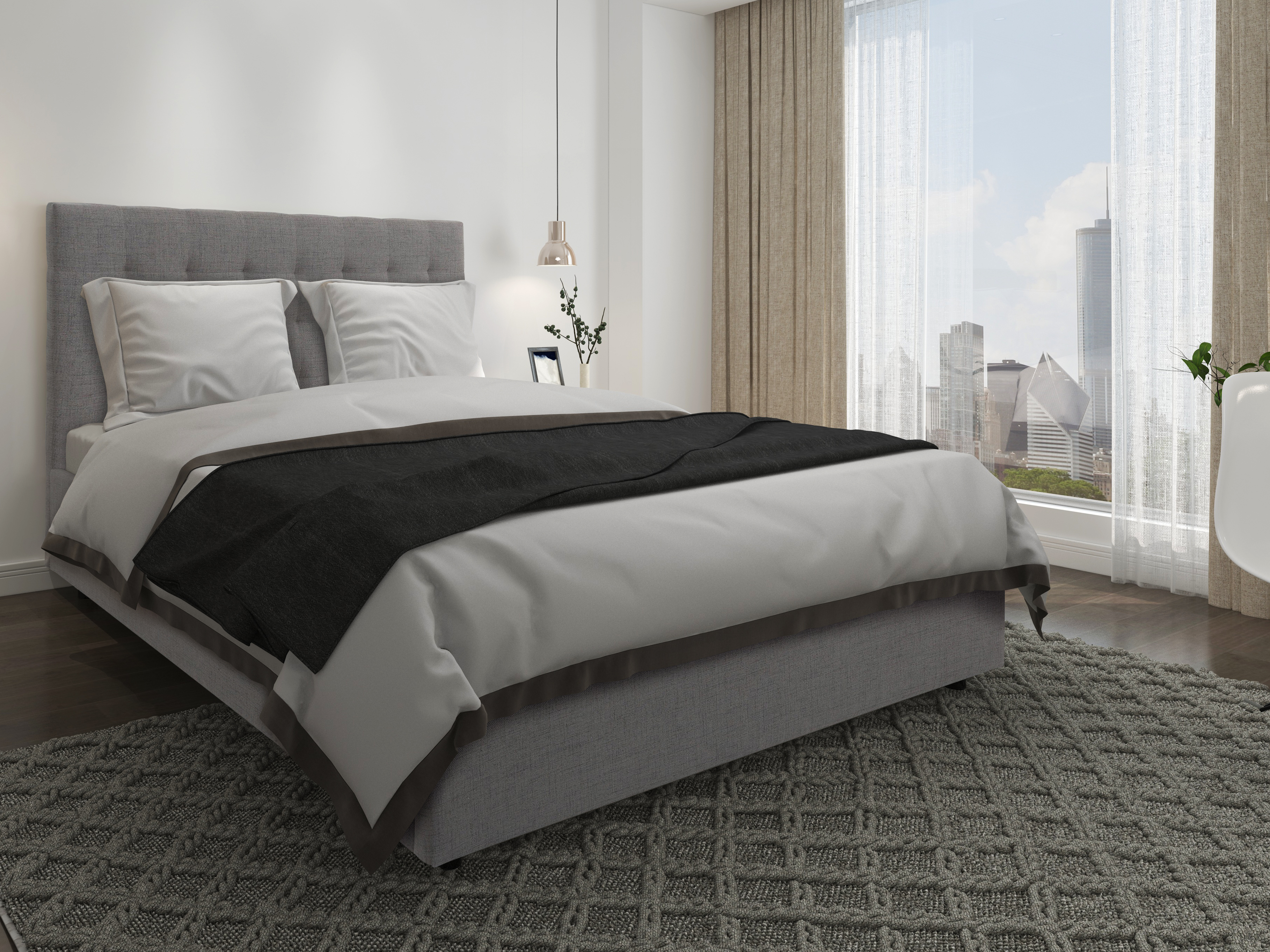 Bett Denton 101 (Grau)