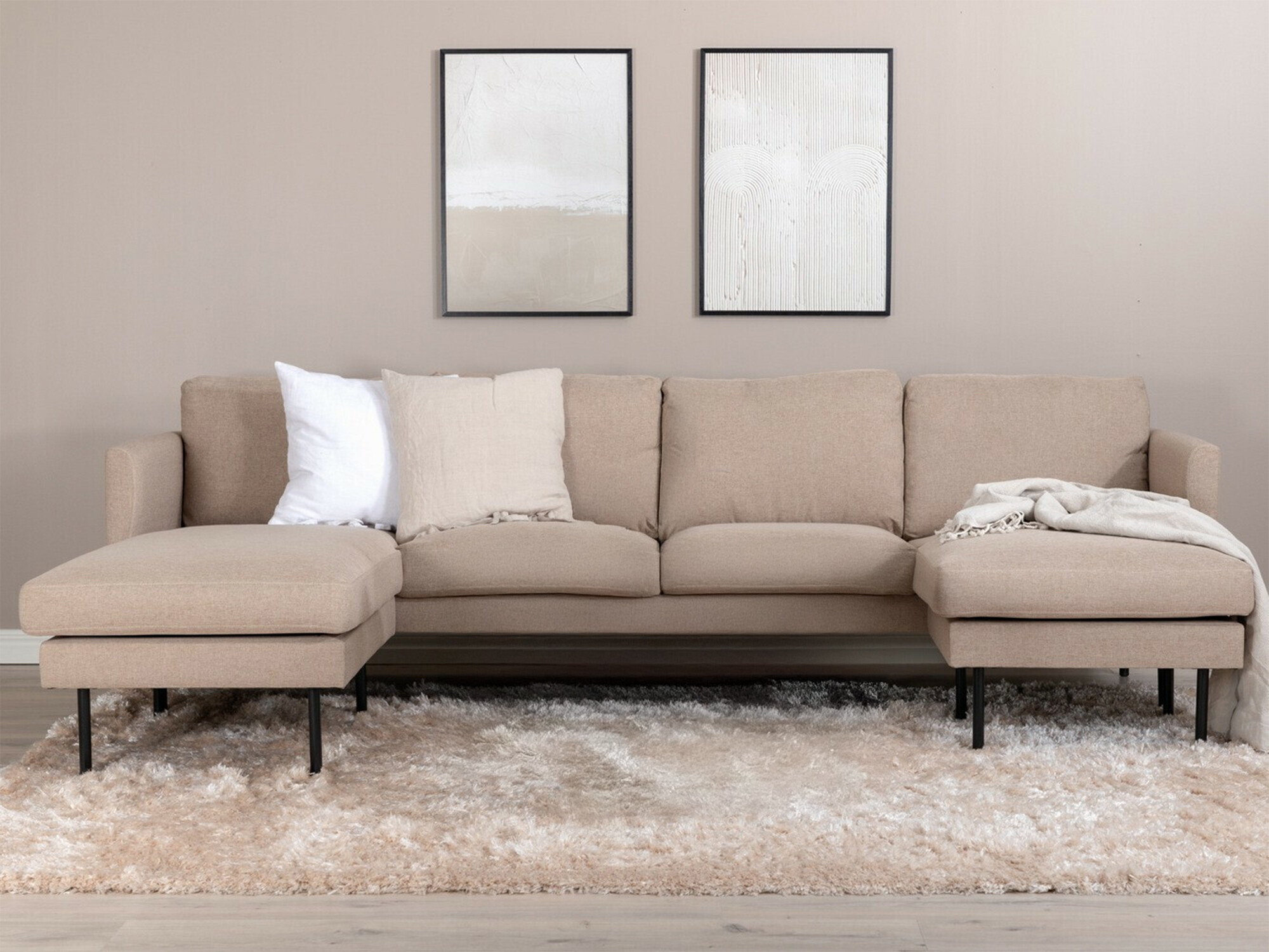 Ecksofa Fercame 102 (Braun + Schwarz)