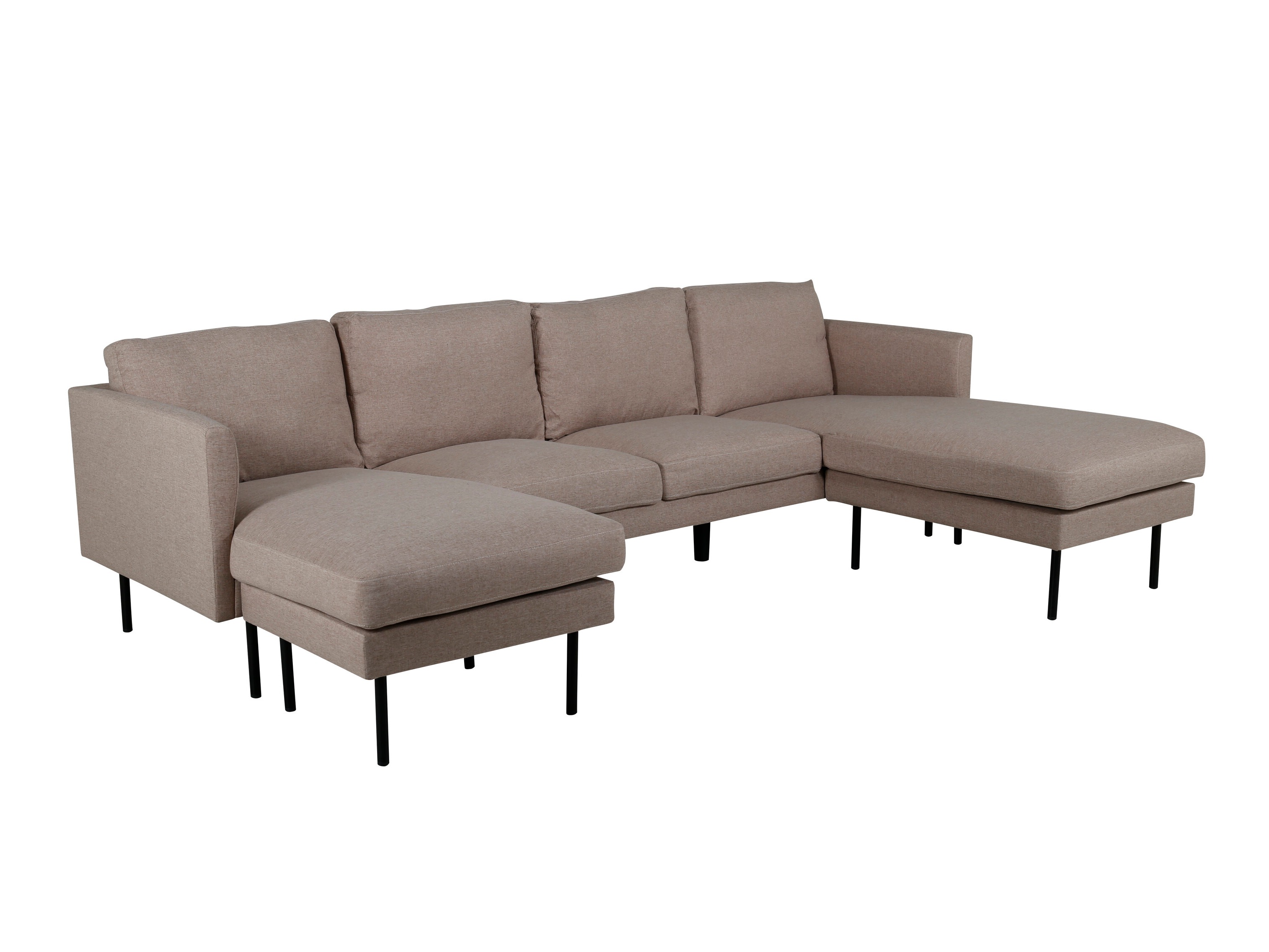 Ecksofa Fercame 102 (Braun + Schwarz)