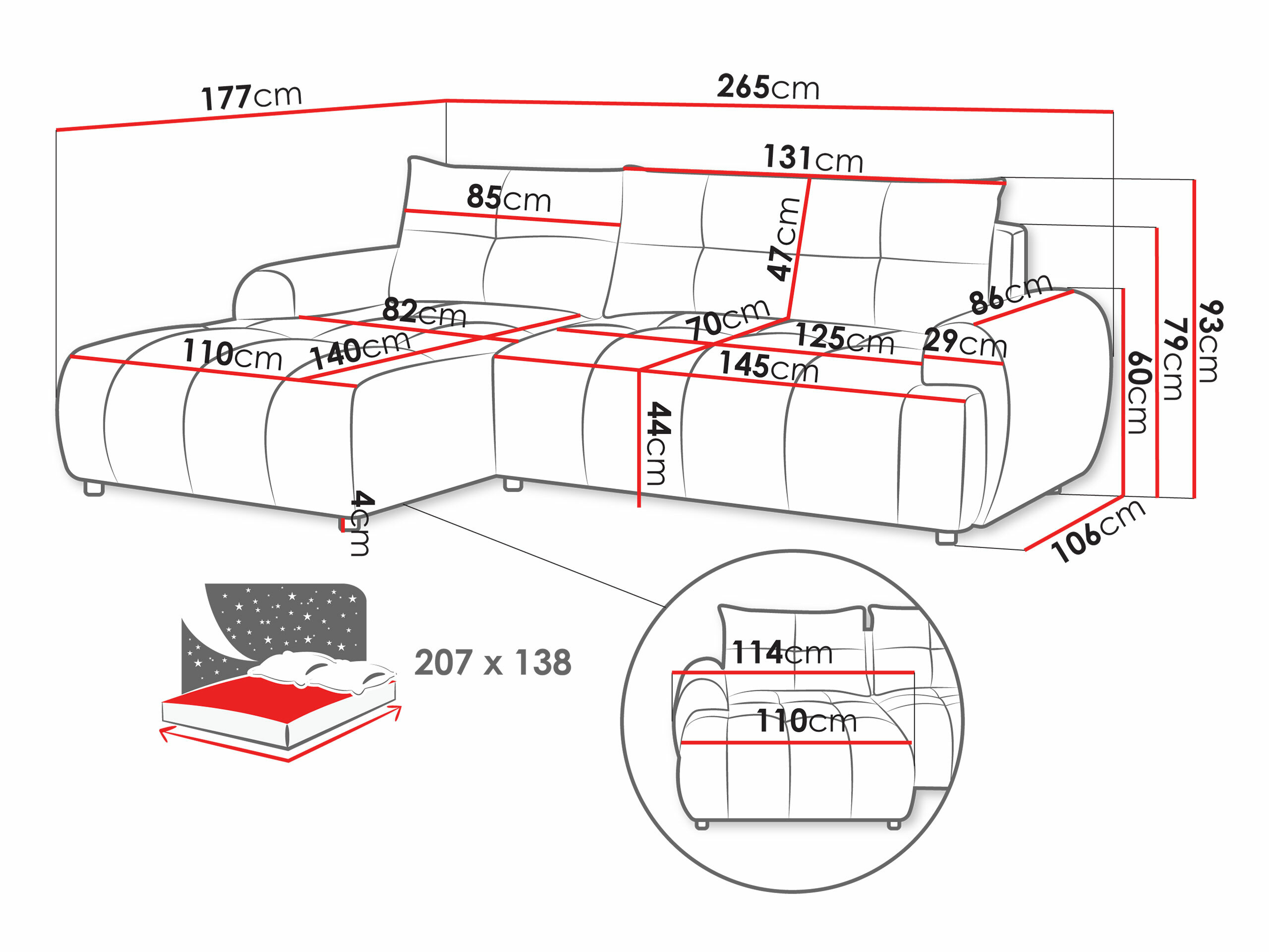 Ecksofa TrendyNest 104 (Velo 623)