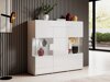 Sideboard Torsone 100 (Weiss + Weiss glänzend)