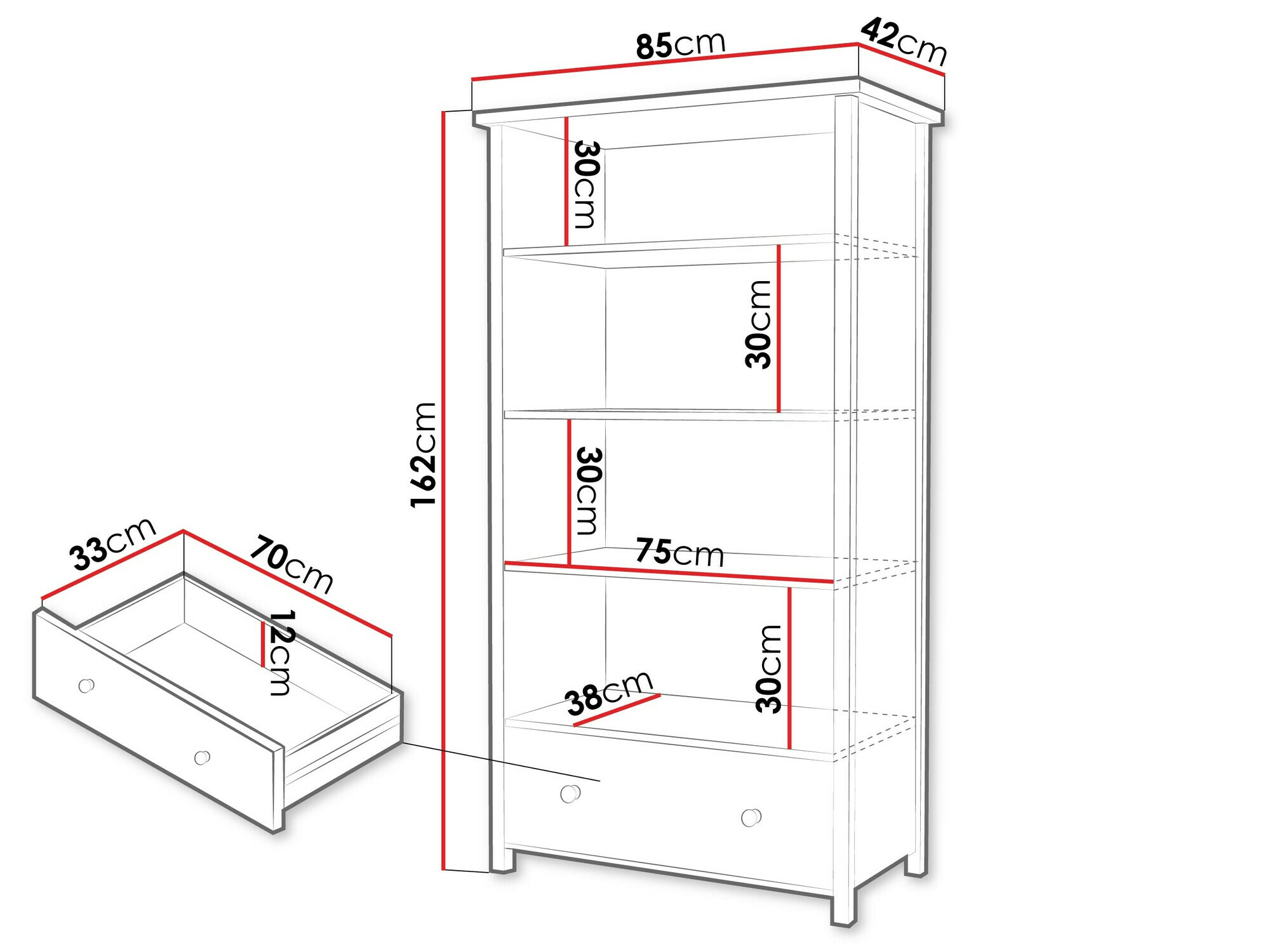 Regal Romelbo 142 (Beige + Eichenholzoptik)