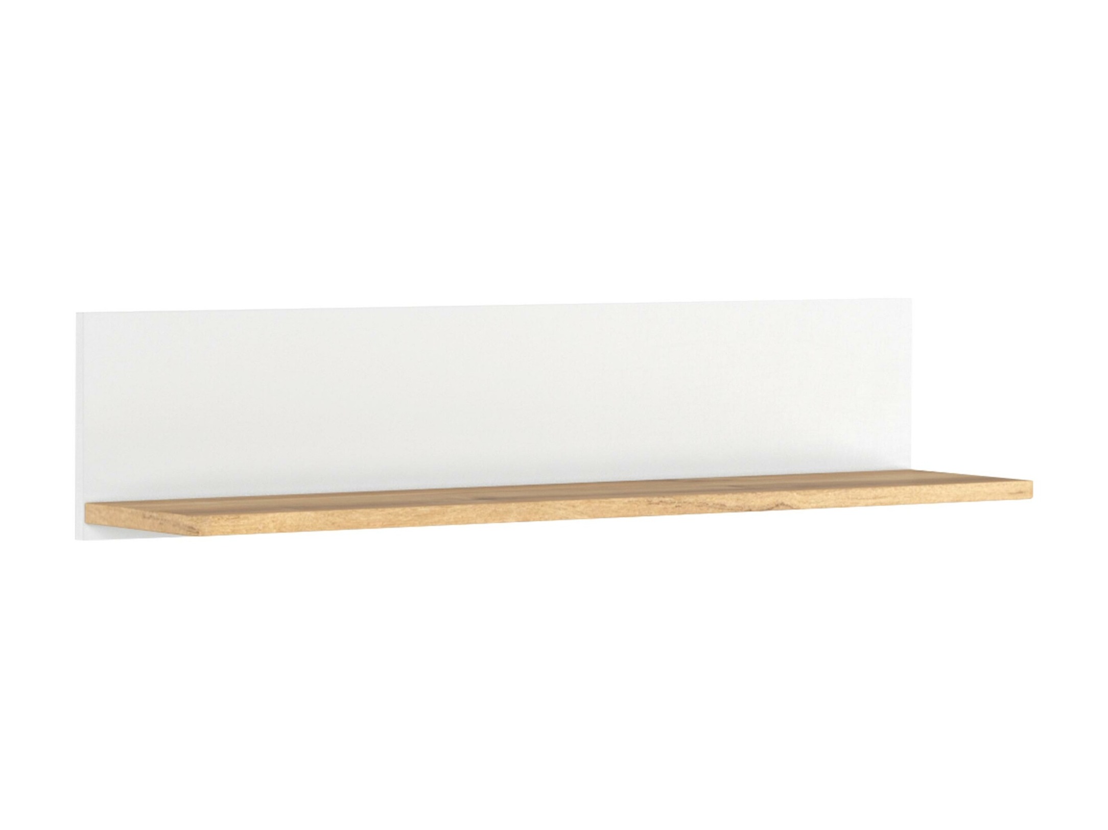 Wandregal Romelbo 141 (Weiss + Eichenholzoptik)
