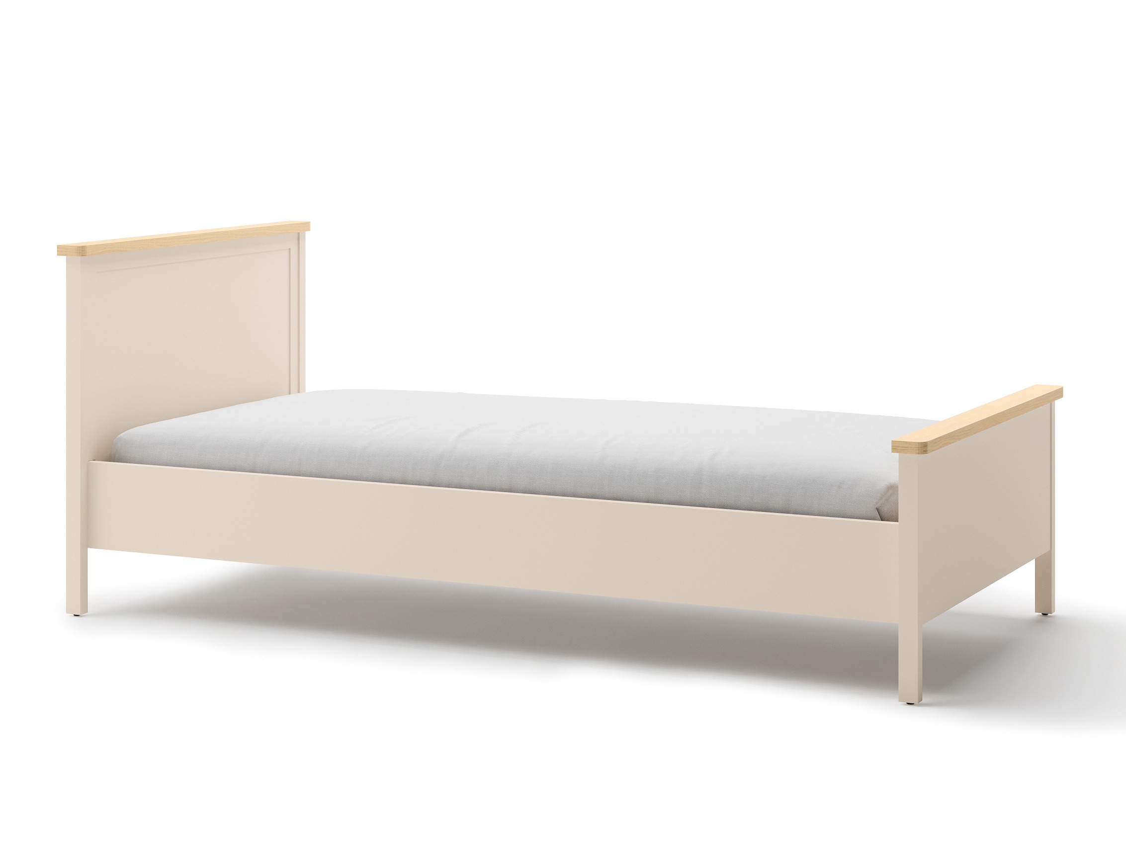 Bett Romelbo 148 (Beige + Eiche)