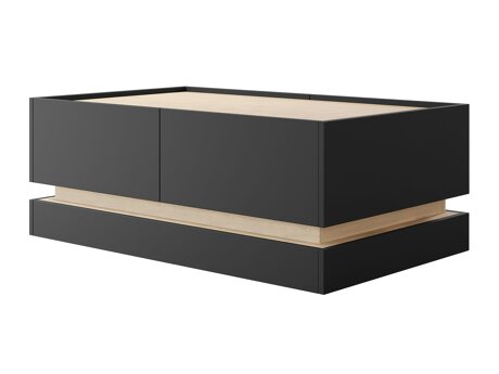 Couchtisch Comfivo Dalvenu 103 (Schwarz + Eichenholzoptik)
