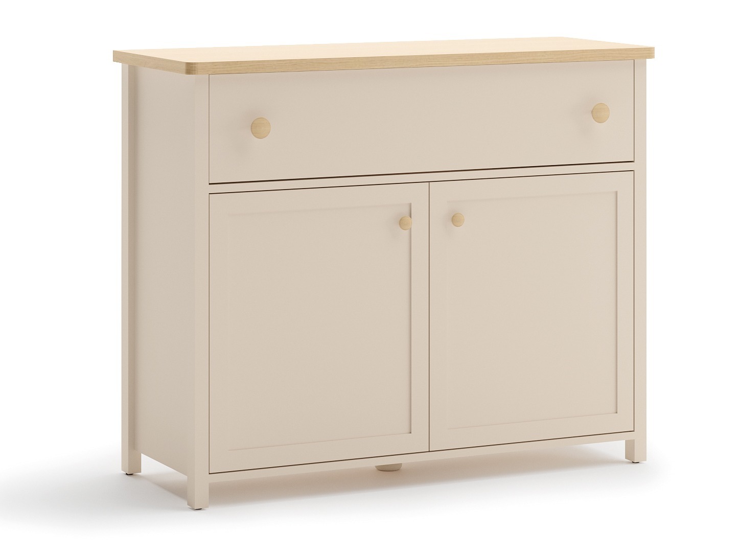 Kommode Romelbo 150 (Beige + Eichenholzoptik)