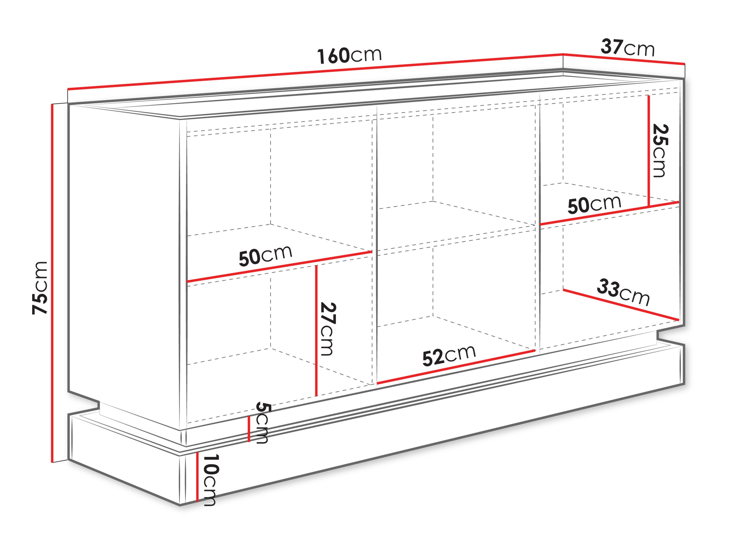 Sideboard Comfivo Dalvenu 101 (Hellbraun + Eichenholzoptik)