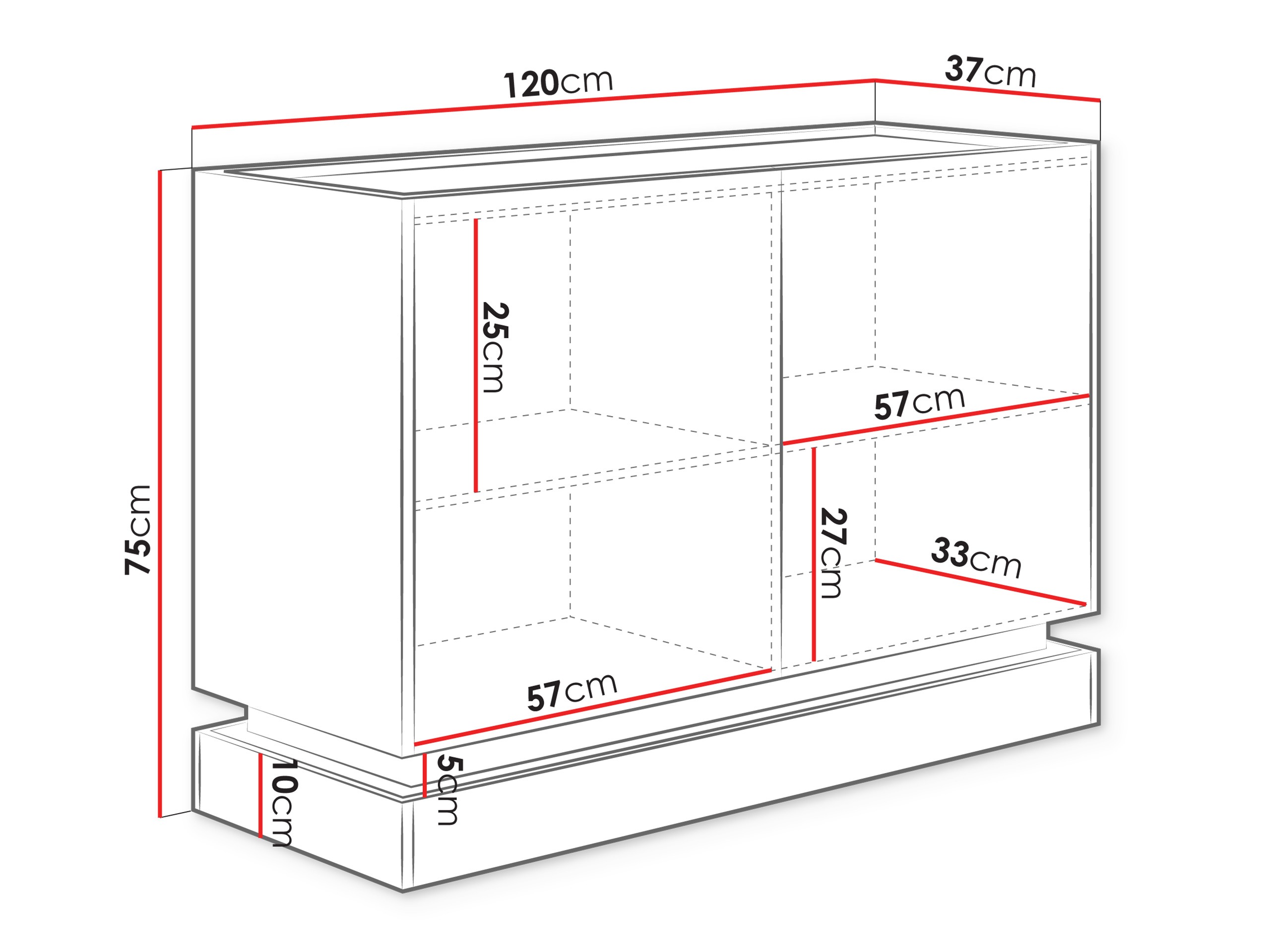 Sideboard Comfivo Tilia (Hellbraun + Eichenholzoptik)