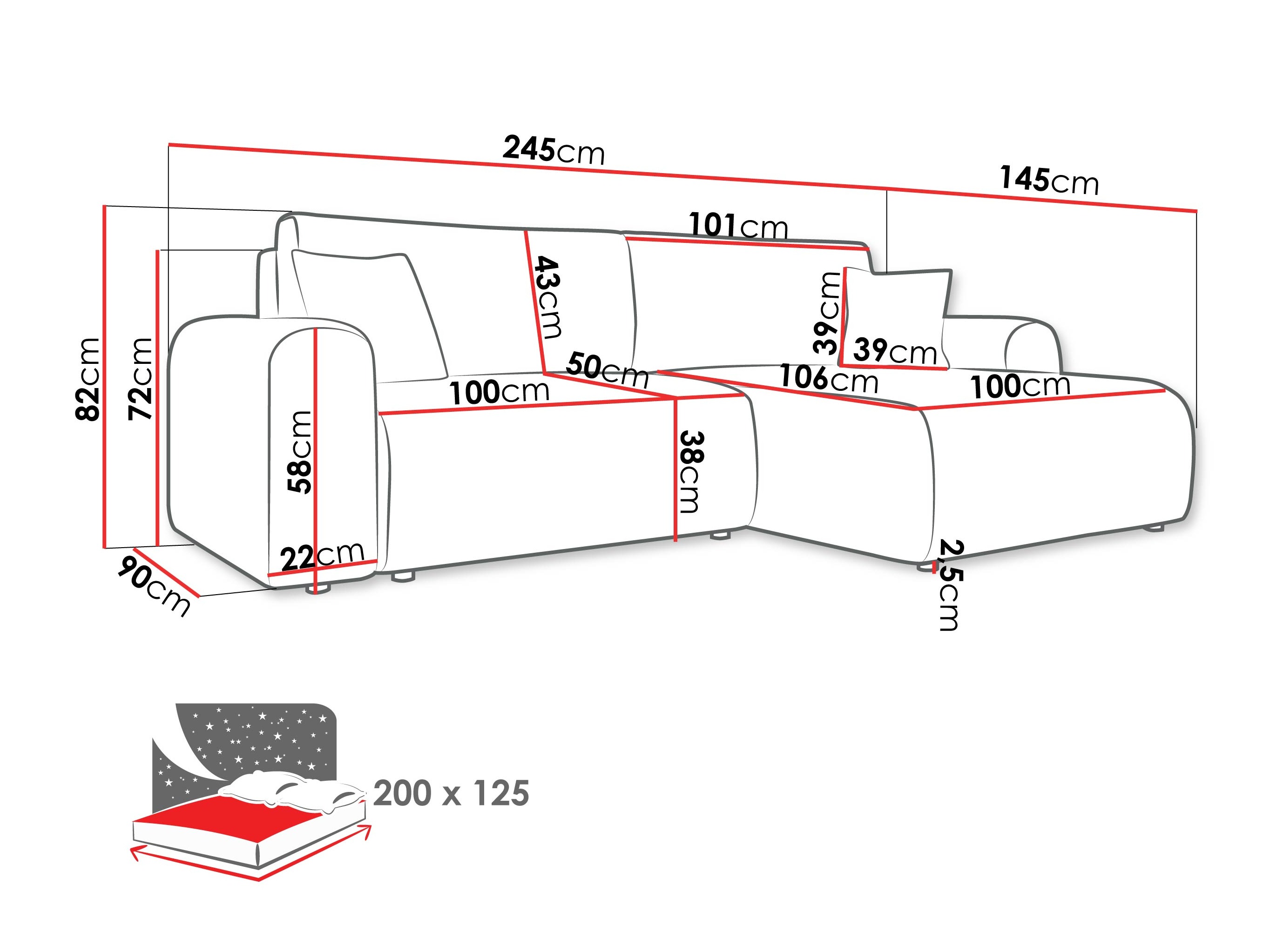 Ecksofa Luxum (Poso 22)
