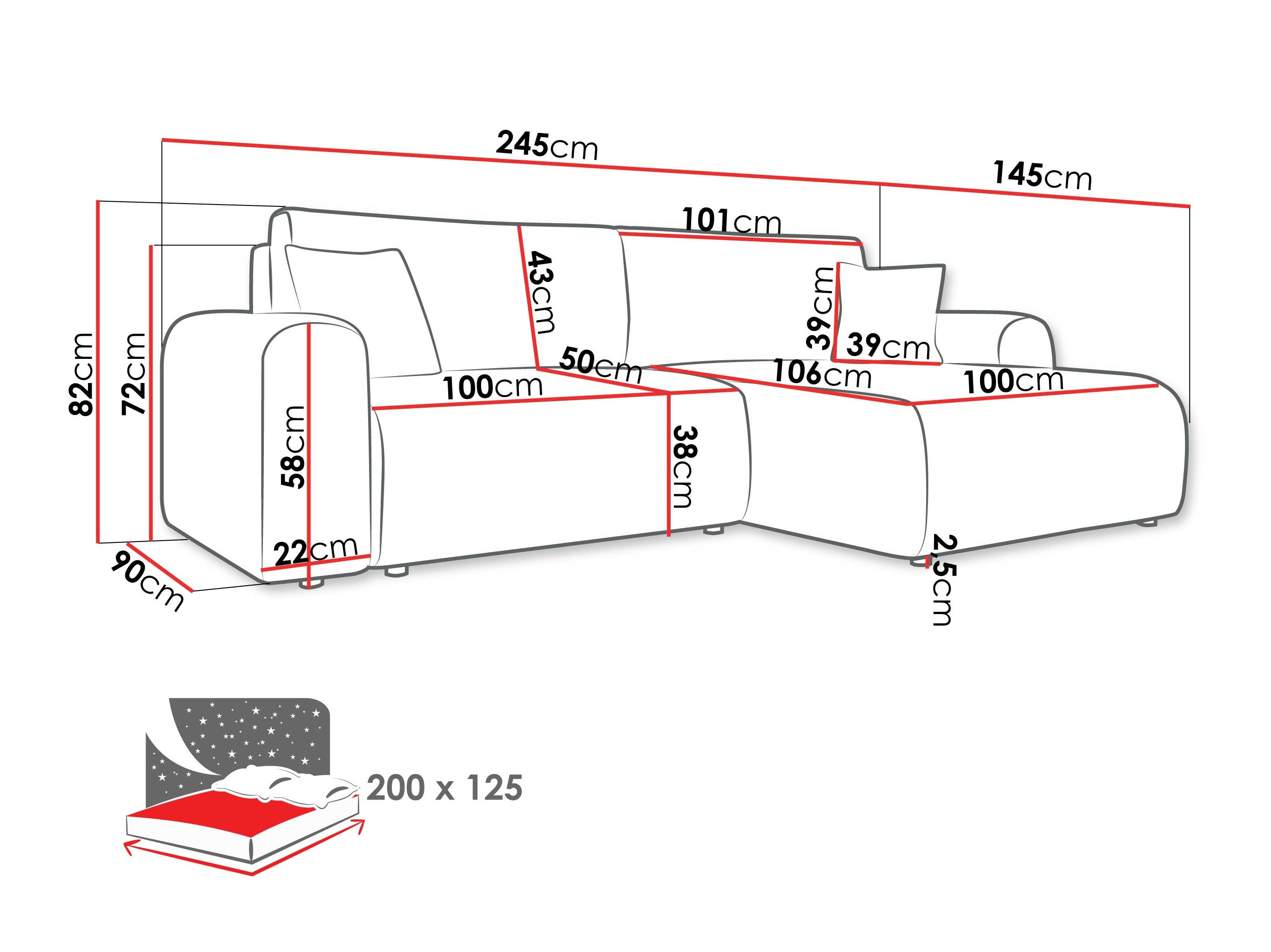 Ecksofa Shelton 109 (Taro 98)