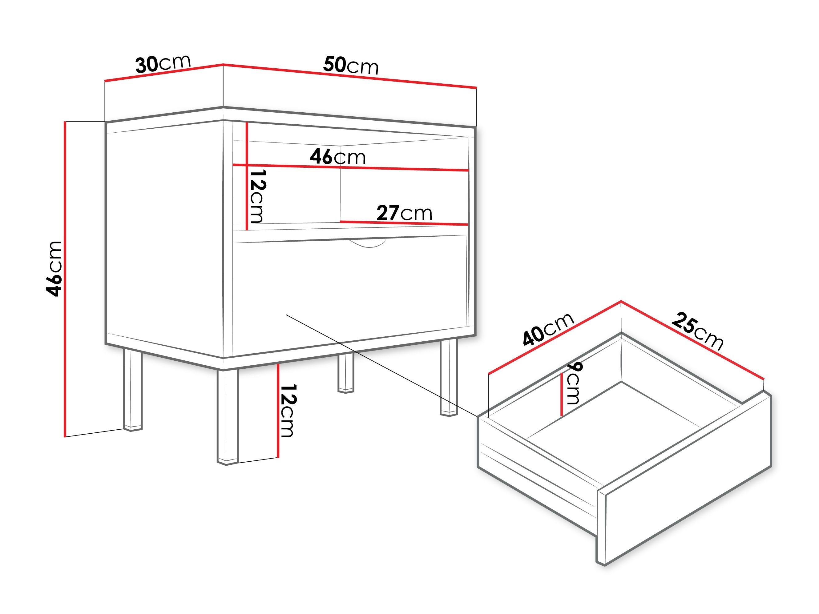 Nachttisch Comfivo Elblare