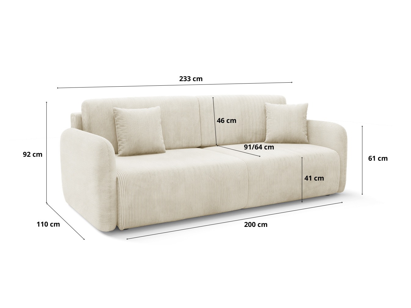 Schlafsofa Franklin 191 (Poso 135)