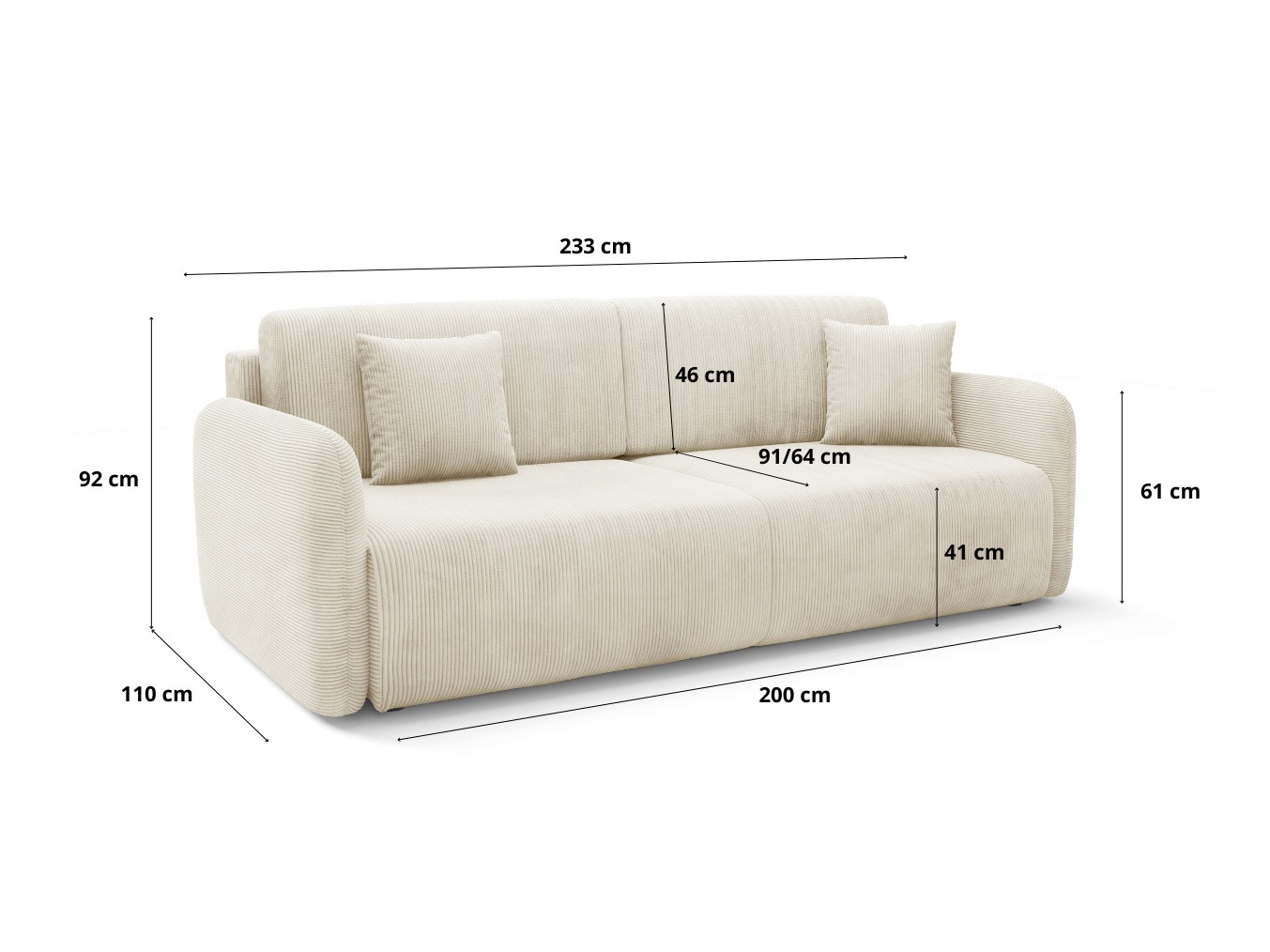 Schlafsofa Franklin 191 (Poso 55)