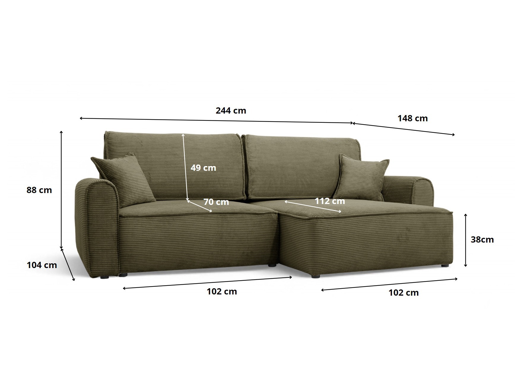 Ecksofa Franklin 124 (Abriamo 01)