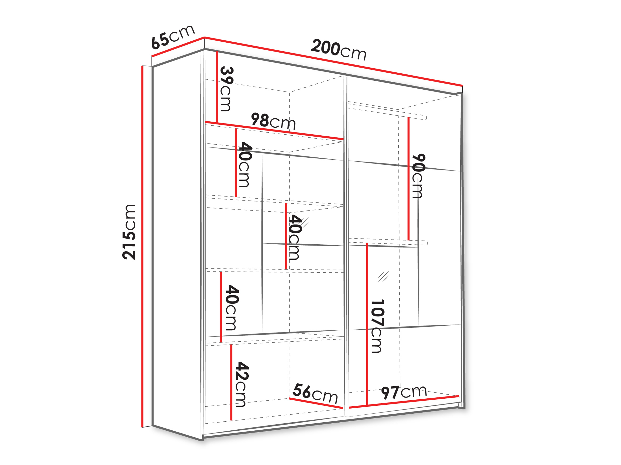 Kleiderschrank Honolulu 273 (Kaschmir)