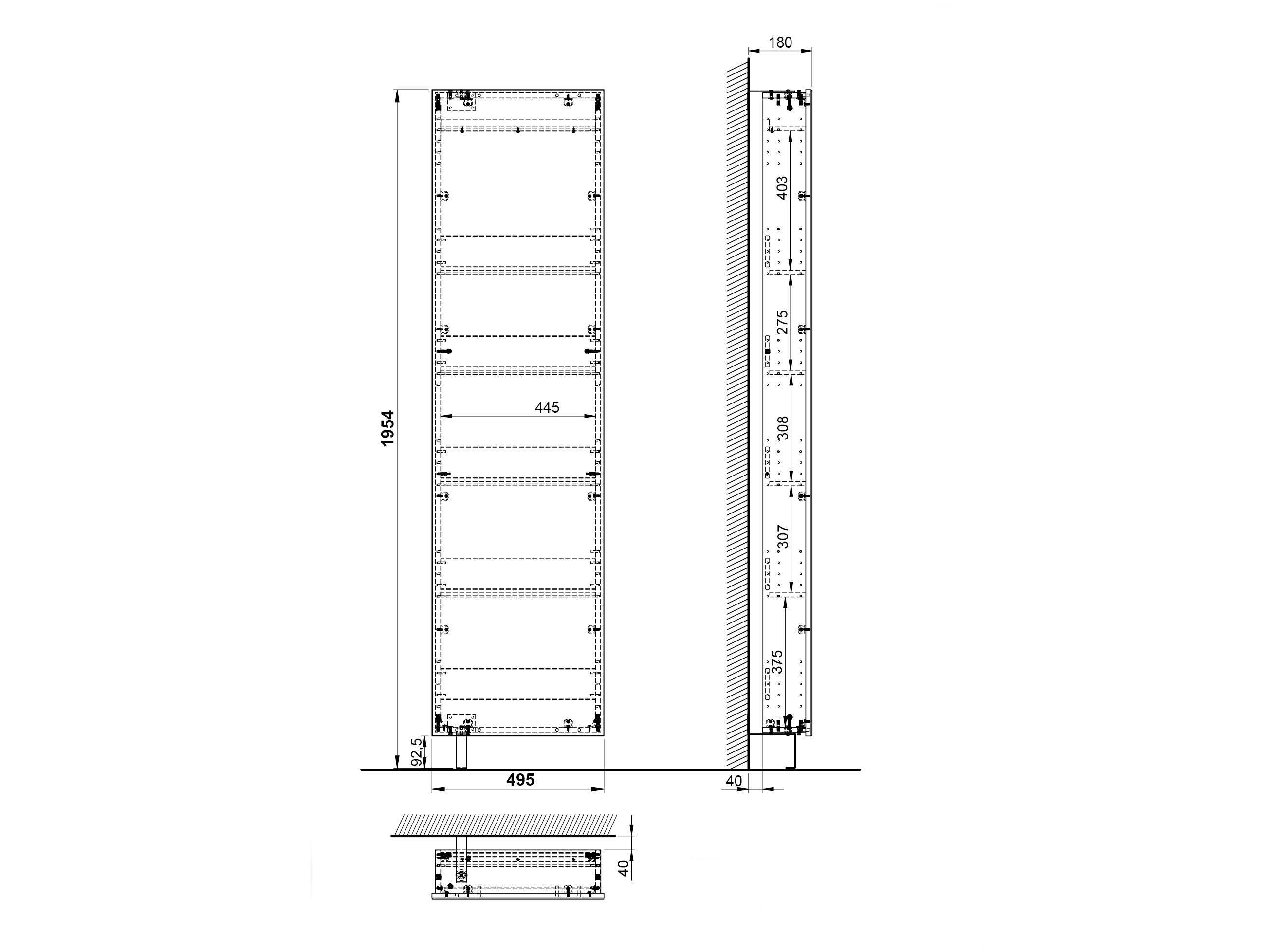 Schuhregal Sacramento 119 (Anthrazit)