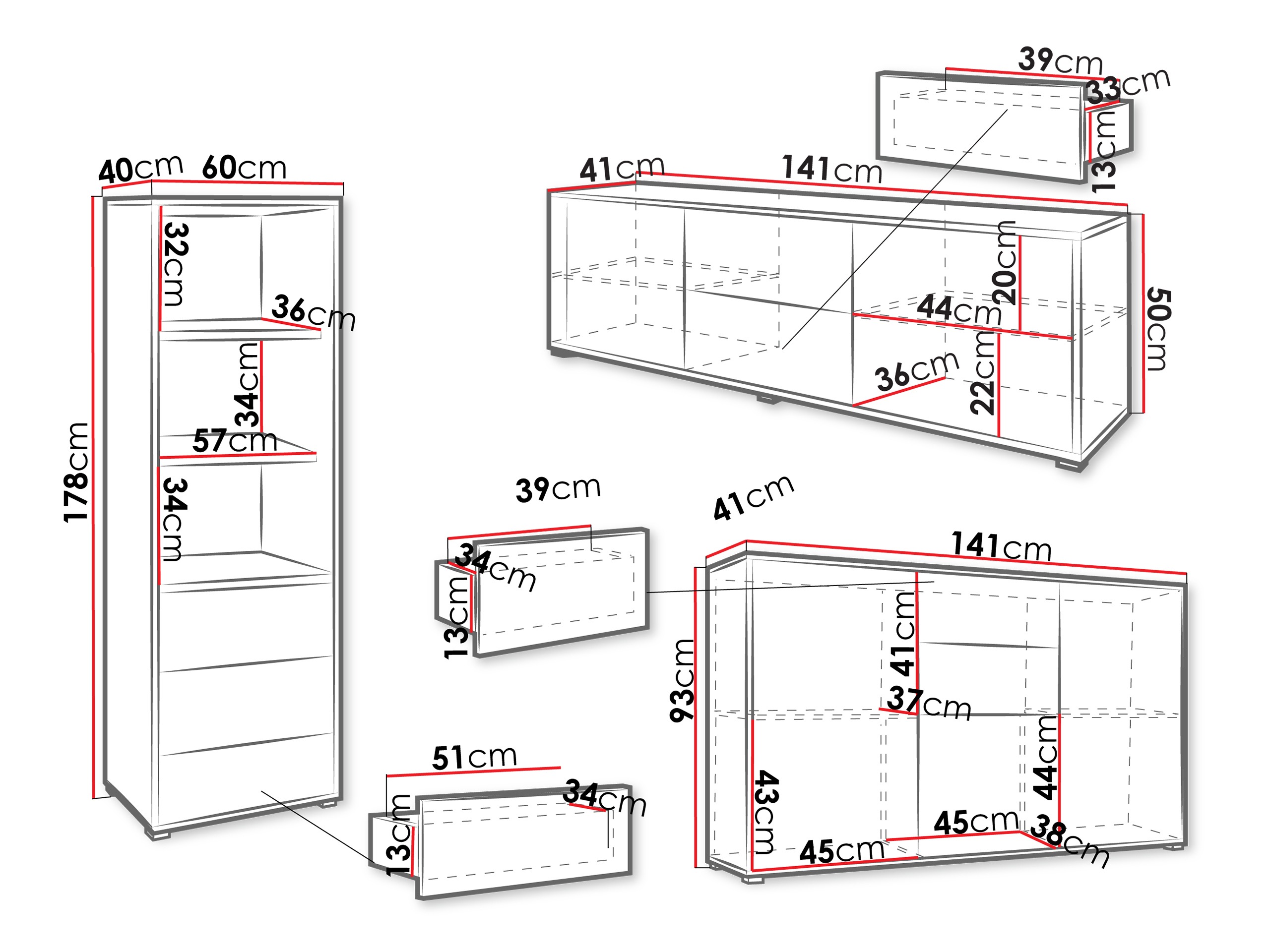Wohnzimmer-Sets Comfivo Tutela III (Weiss)