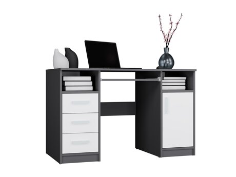 Bürotisch Mandeville 330 (Anthrazit + Weiss)