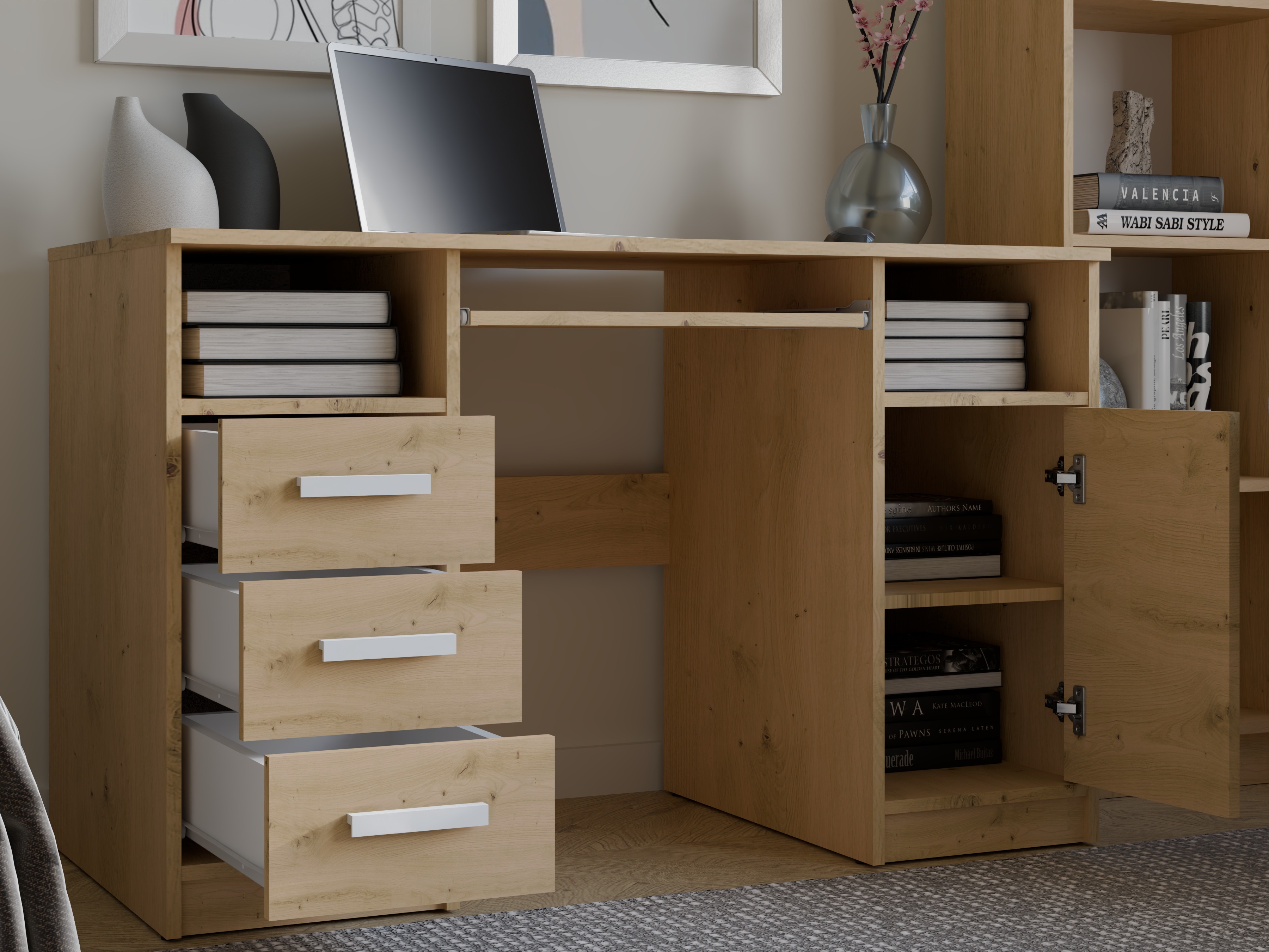 Bürotisch Mandeville 330 (Artisan Eichenholzoptik)