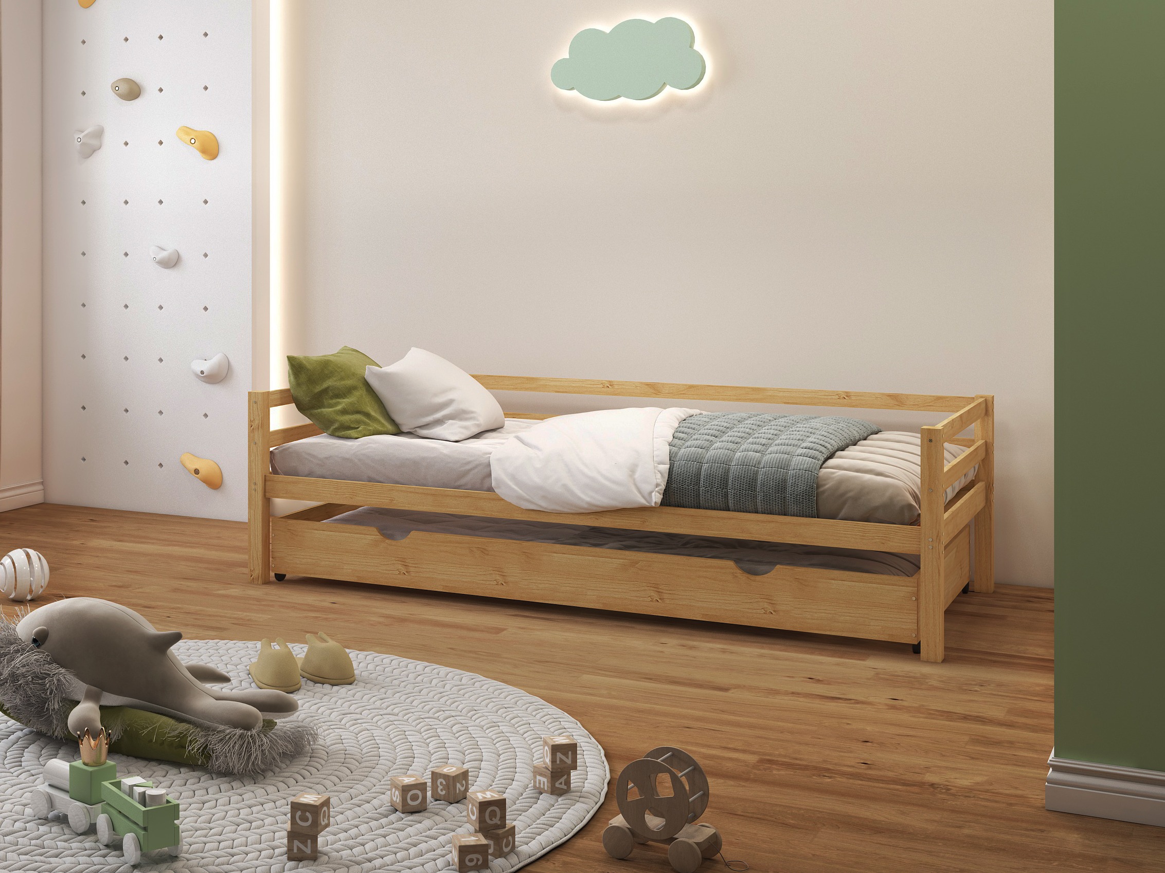 Bett Ruvfiva 102 (Kiefernholzoptik)