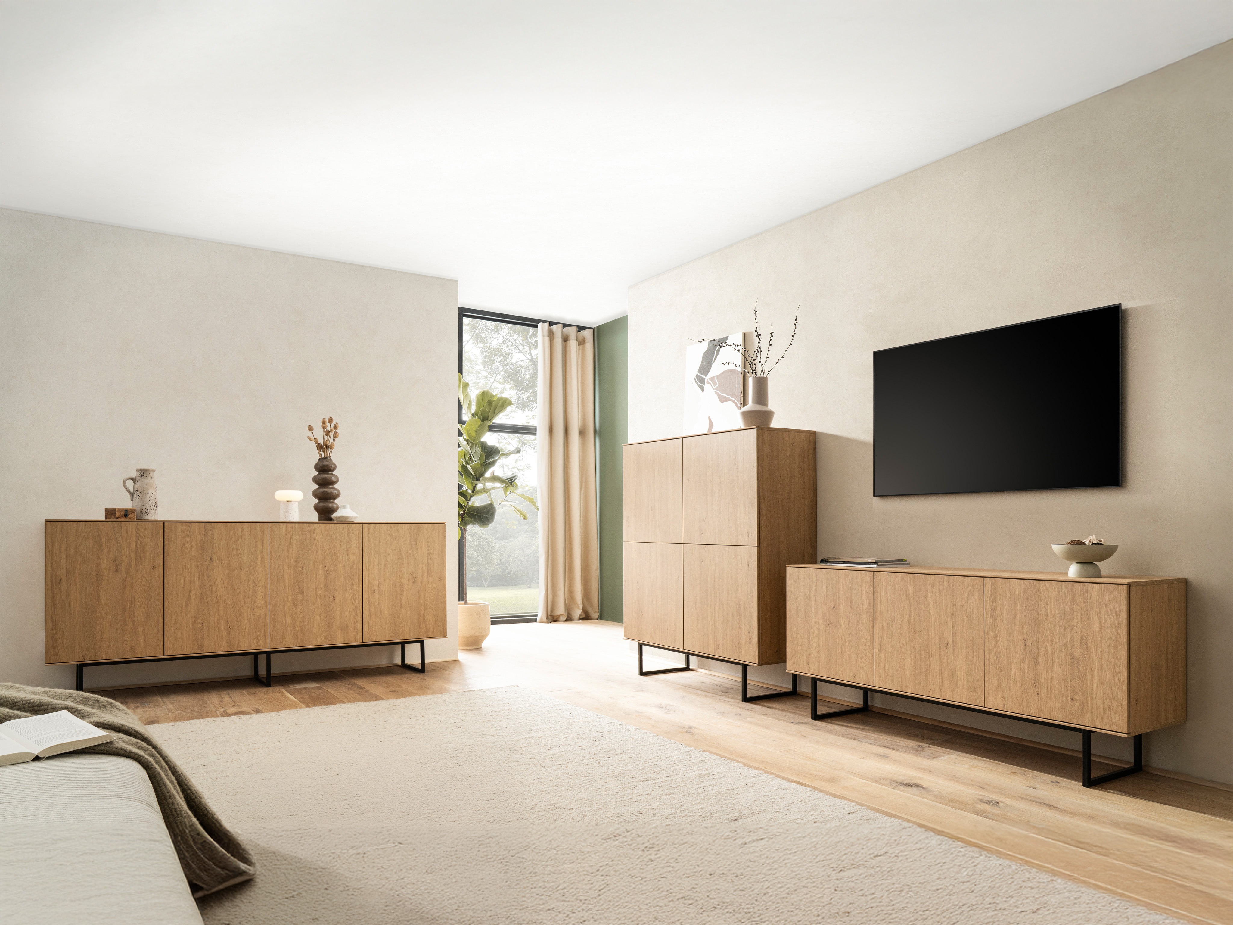 Sideboard Bentesa 117 (Eichenholzoptik)