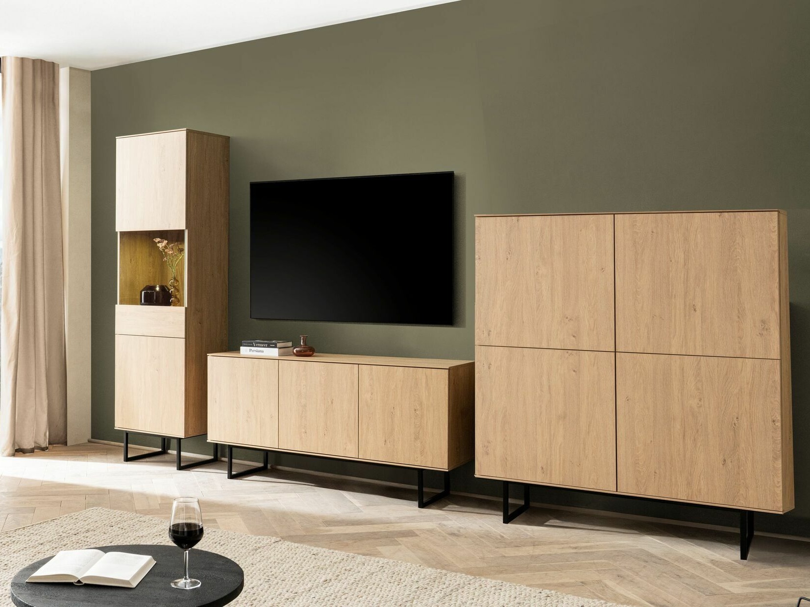 TV-Möbel Bentesa 113 (Eichenholzoptik)