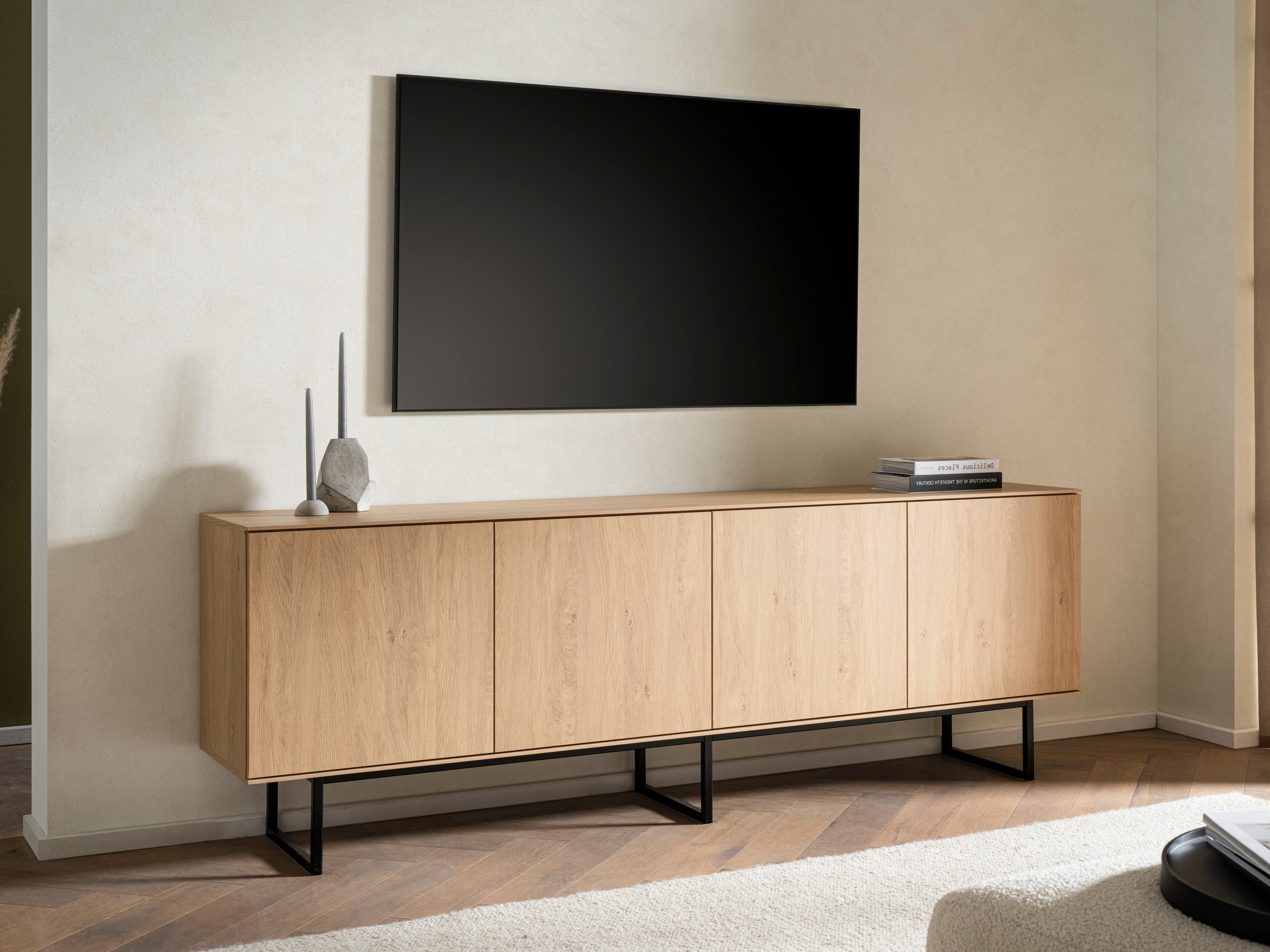 TV-Möbel Bentesa 114 (Eichenholzoptik)