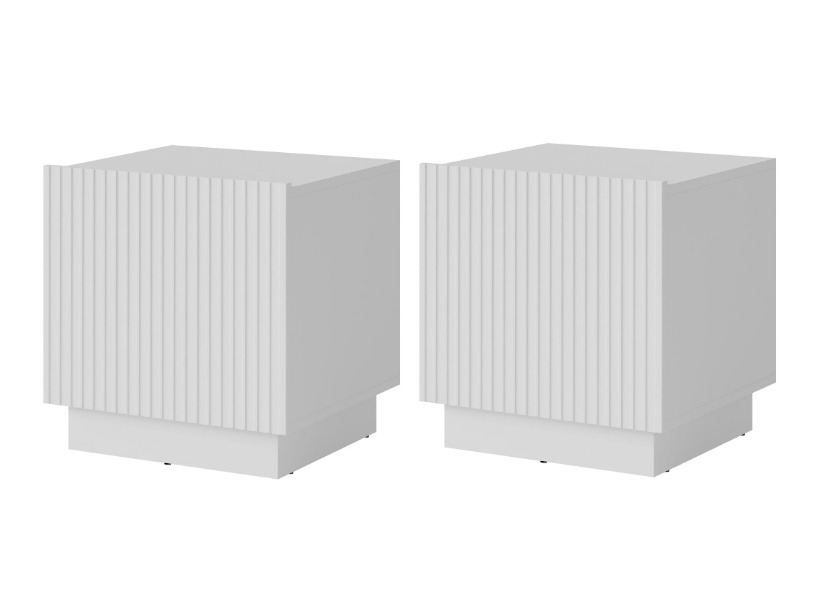 Ein Satz Nachttische Lingua (Weiss)