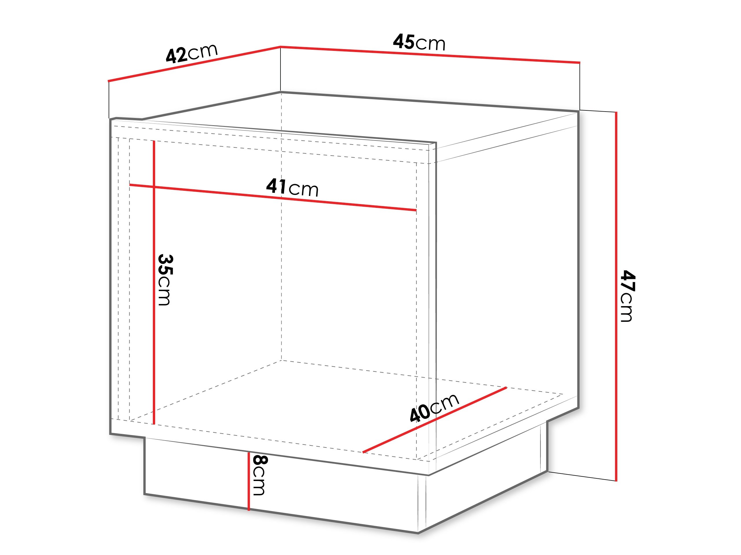 Ein Satz Nachttische Lingua (Weiss)