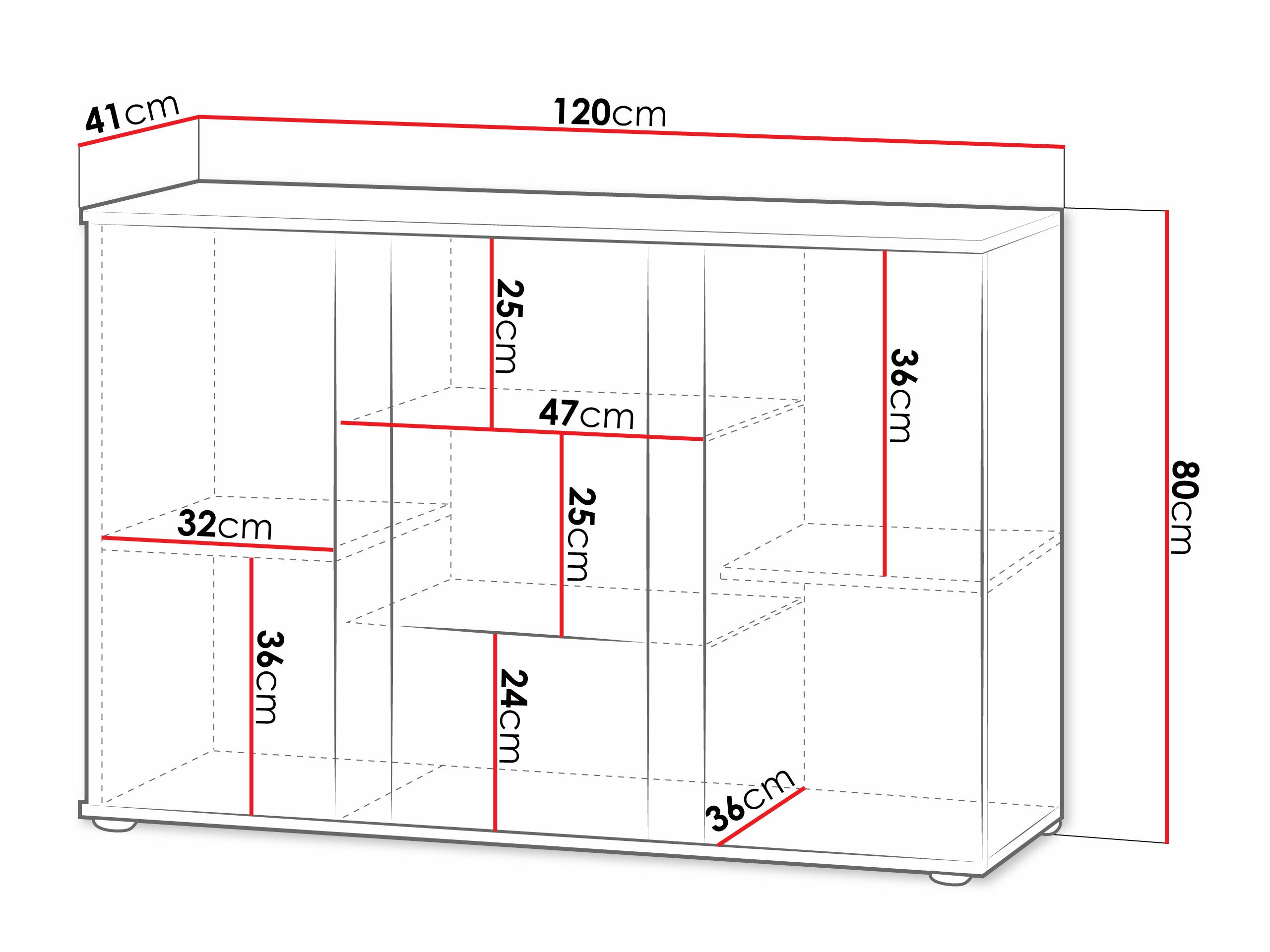 Sideboard Tornola 106 (Weiss + Weiss glänzend)