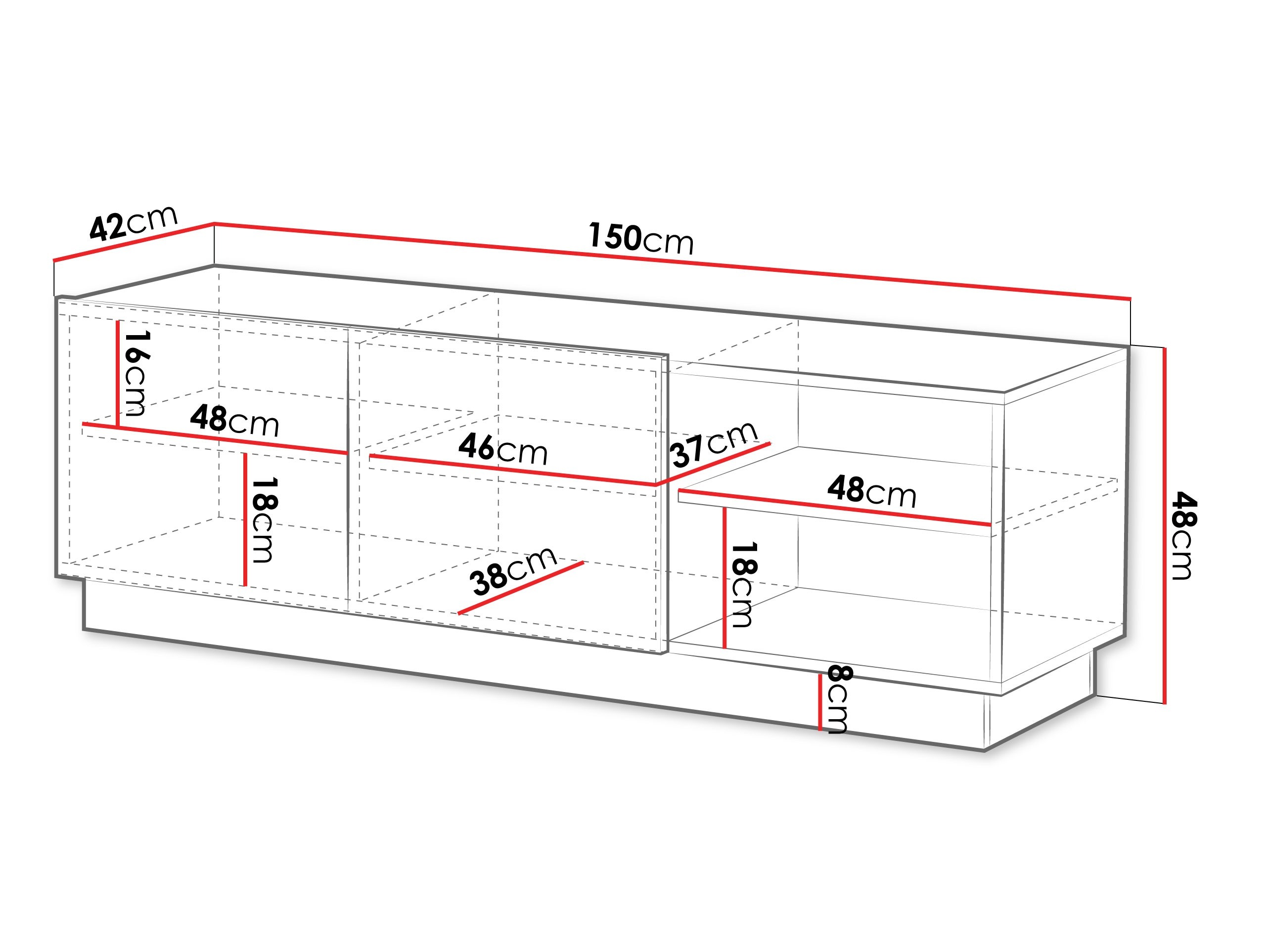 TV-Möbel Lingua (Weiss)