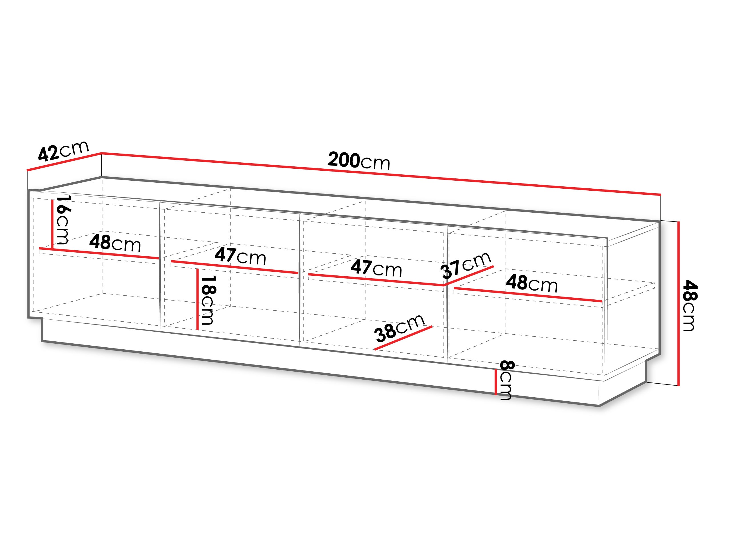 TV-Möbel Lusonu 104 (Weiss)