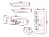 Wohnzimmer-Sets Tornola 107 (Schwarz + Schwarz glänzend)