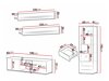 Wohnzimmer-Sets Tornola 110 (Schwarz + Schwarz glänzend)