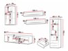 Wohnzimmer-Sets Tornola 114 (Weiss + Weiss glänzend)