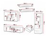Wohnzimmer-Sets Tornola 116 (Schwarz + Schwarz glänzend)