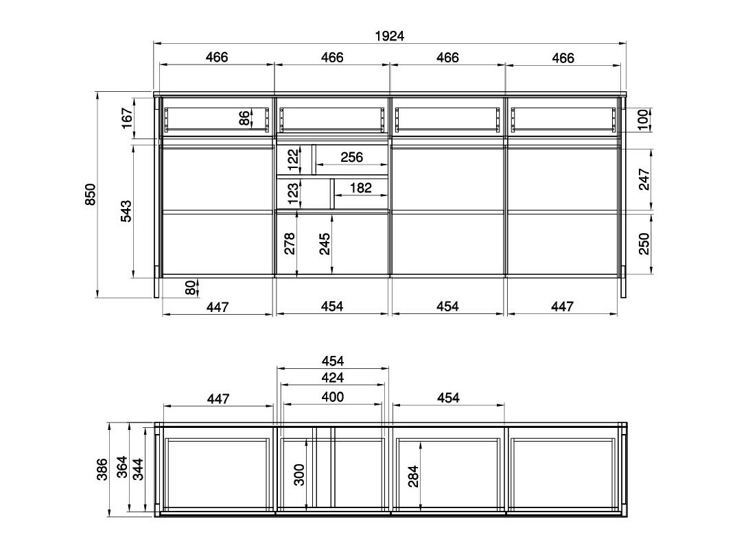 Kommoden Fermaru 105 (Weiss + Eichenholzoptik)
