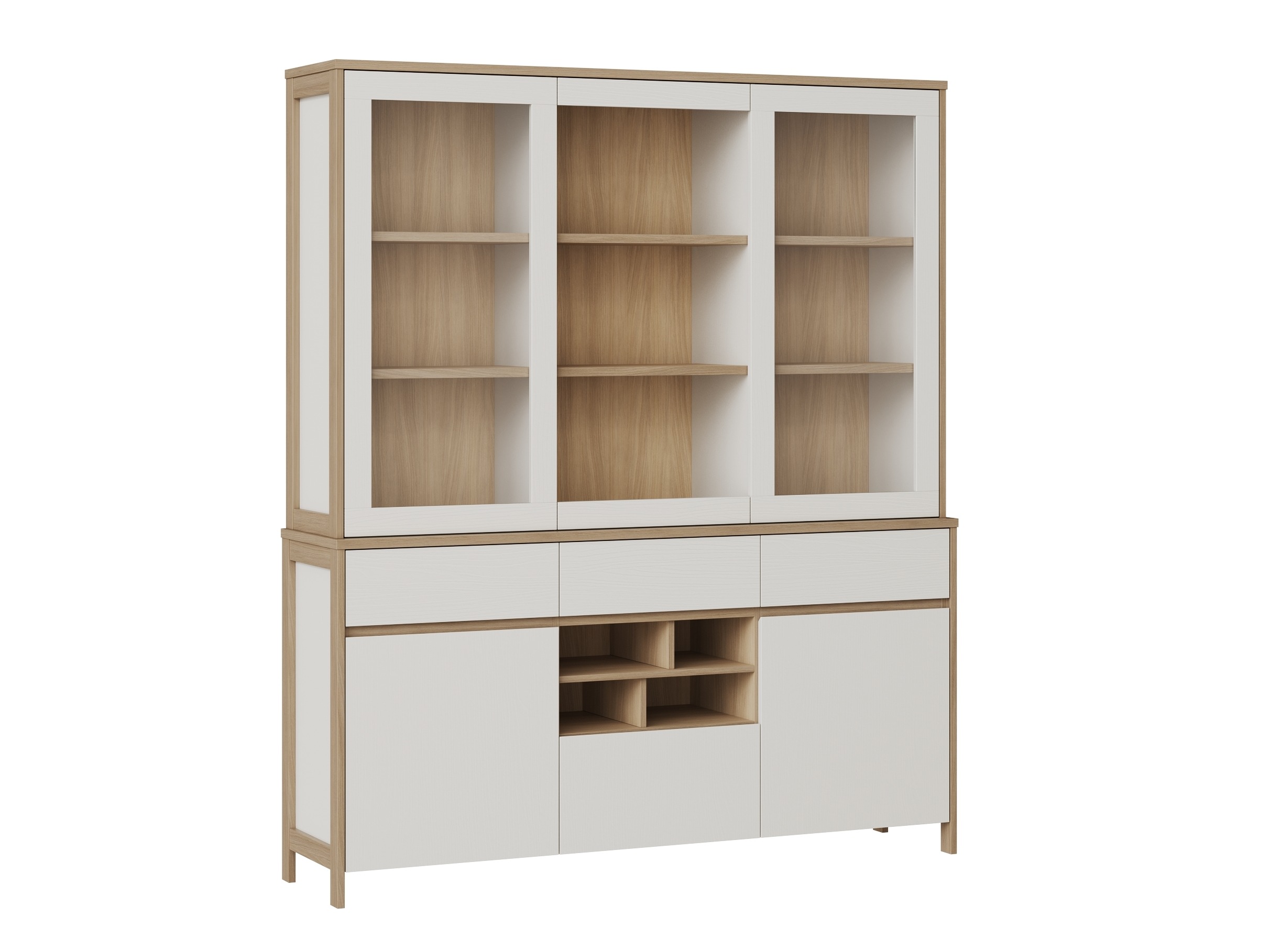 Regal Fermaru 100 (Weiss + Eichenholzoptik)