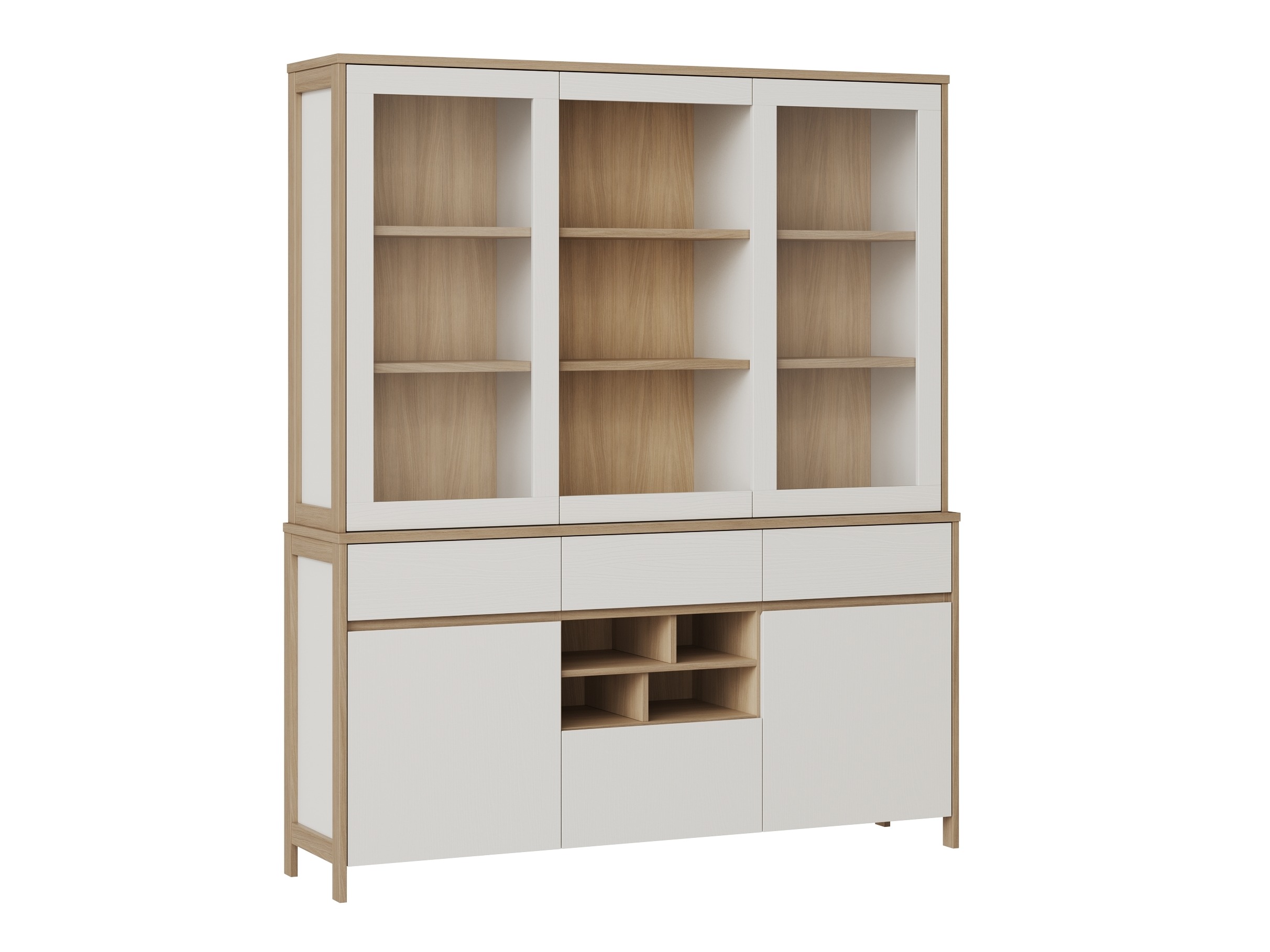 Regal Fermaru 100 (Weiss + Eichenholzoptik)