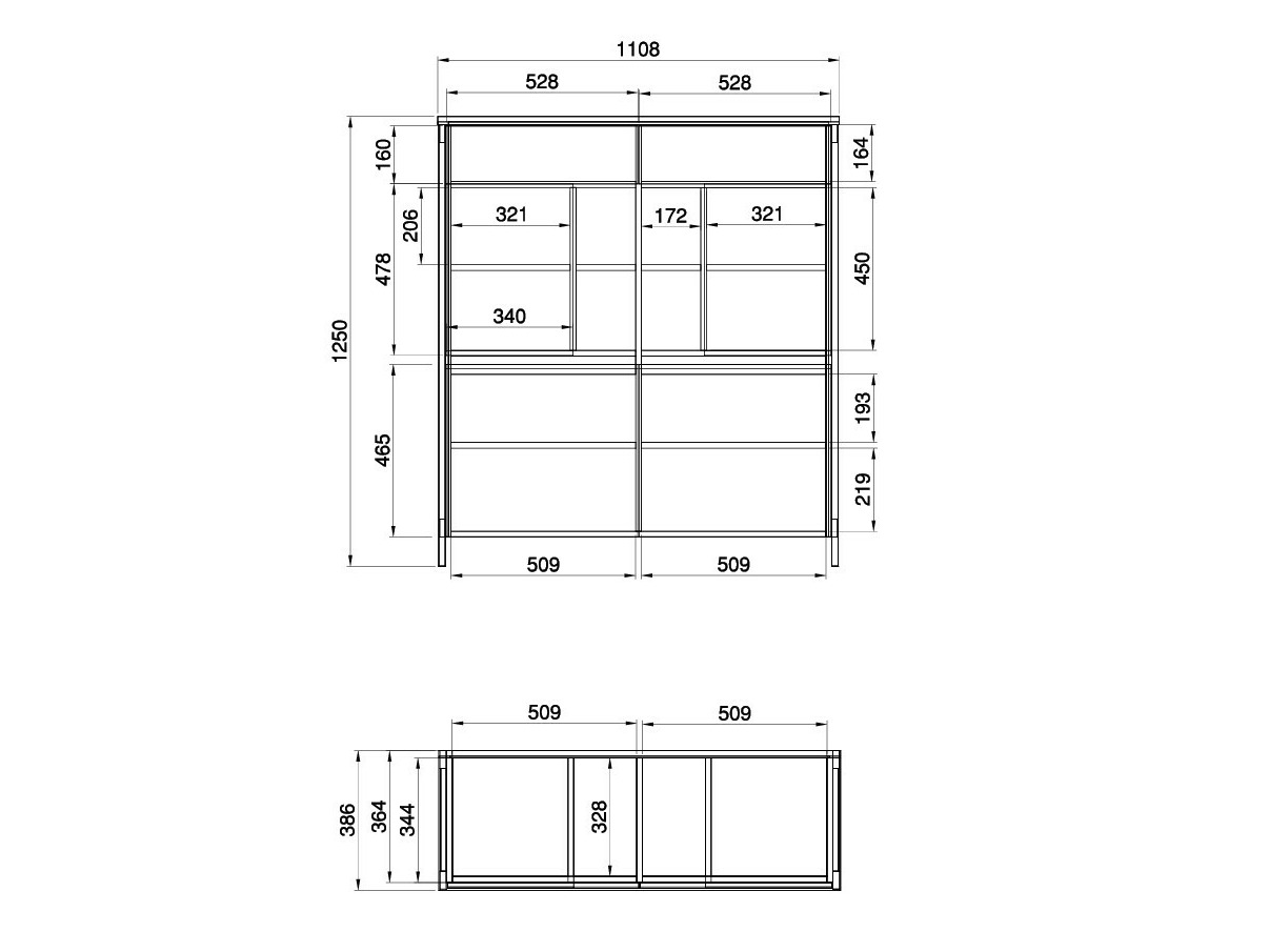 Sideboard Fermaru 106 (Staubiges Grün + Eichenholzoptik)