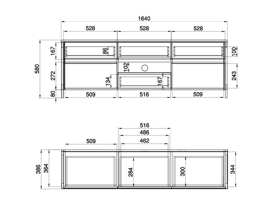 TV-Möbel Fermaru 102 (Staubiges Grün + Eichenholzoptik)