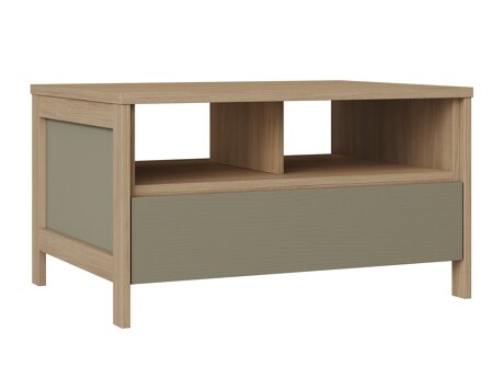 Couchtisch Fermaru 107 (Staubiges Grün + Eichenholzoptik)