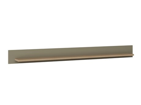 Wandregal Fermaru 109 (Staubiges Grün + Eichenholzoptik)