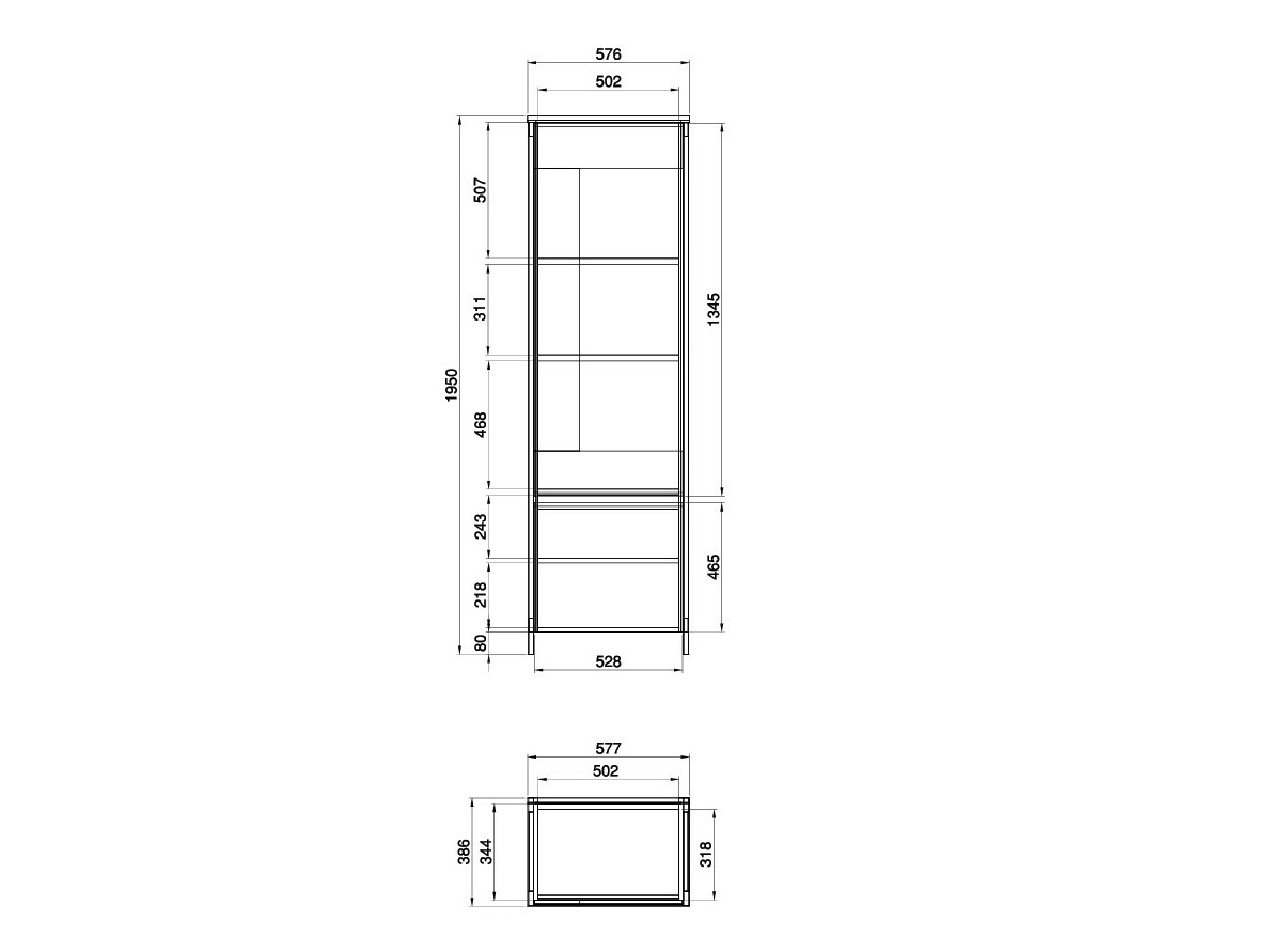 Wohnzimmer-Set Fermaru 111 (Weiss + Eiche)