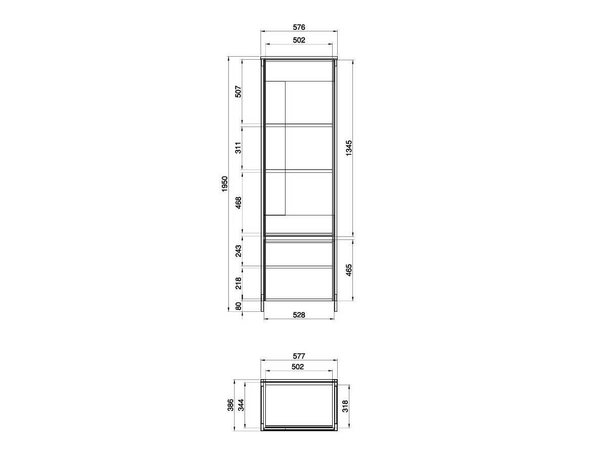 Wohnzimmer-Sets Fermaru 110 (Weiss + Eichenholzoptik)