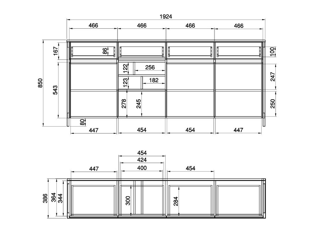 Büro-Set Fermaru 117 (Weiss + Eiche)