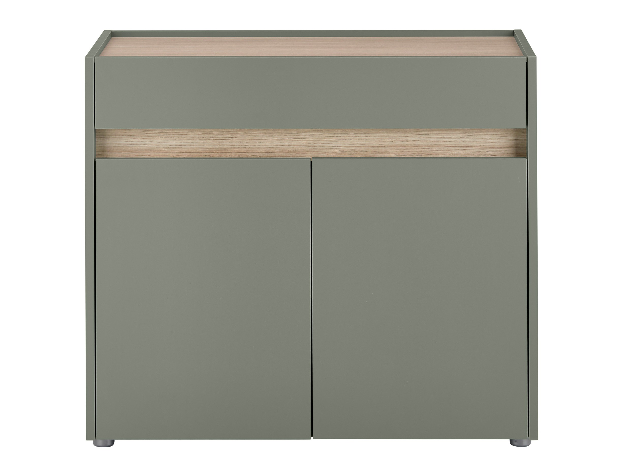 Kommode Elbsori 110 (Grün + Eichenholzoptik)