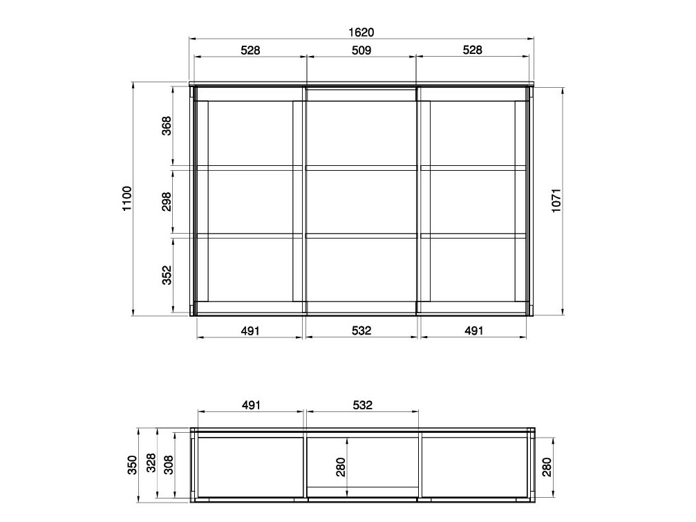 Möbel-Set Fermaru 114 (Weiss + Eichenholzoptik)