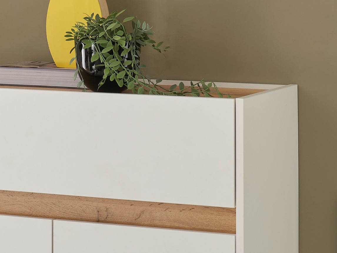 Flurgarnitur Elbsori 176 (Weiss + Wotan Eiche)