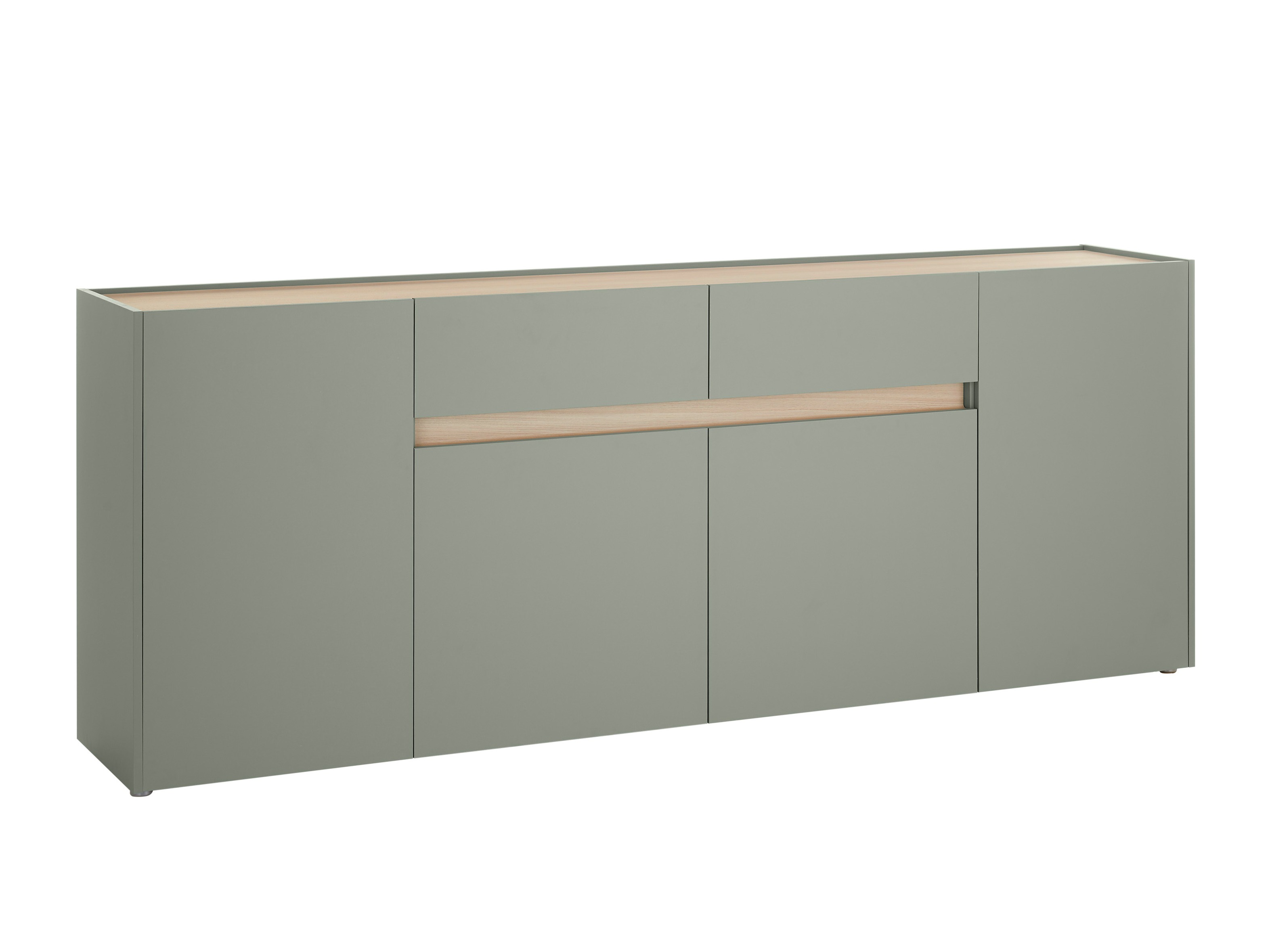 Kommode Elbsori 118 (Grün + Eichenholzoptik)